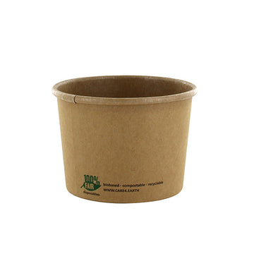 Suppenbecher, Pappe rund 350 ml Ø 9,8 cm · 7 cm braun