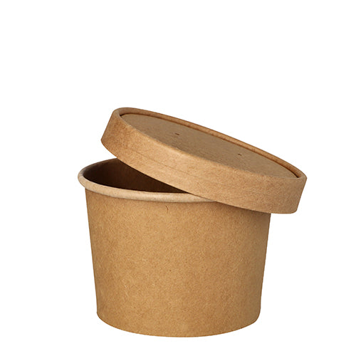 Suppenbecher, Pappe rund 350 ml Ø 9,8 cm · 7 cm braun