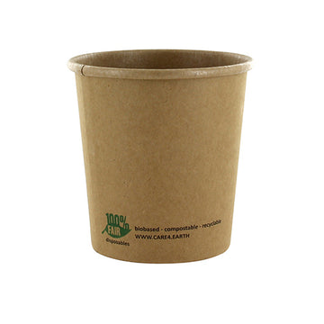 Suppenbecher, Pappe rund 470 ml Ø 9,8 cm · 10 cm braun