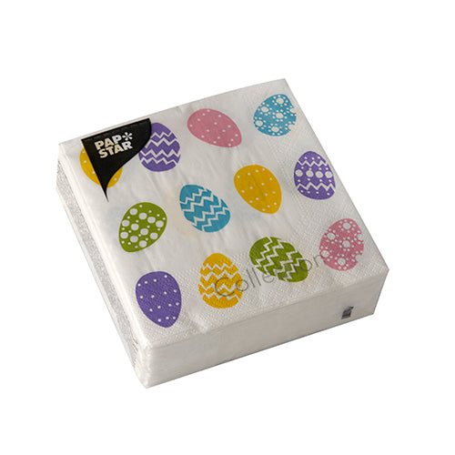 Servietten, 3-lagig 1/4-Falz 25 cm x 25 cm "Coloured Eggs"