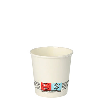 Trinkbecher, Pappe 0,1 l Ø 6,3 cm · 6 cm weiss
