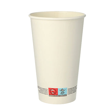 Trinkbecher, Pappe 0,4 l Ø 9 cm · 13,9 cm weiss