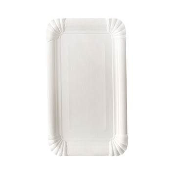 Teller, Pappe "pure" eckig 13 cm x 20 cm weiss