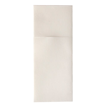 Bestecktaschen, Airlaid 40 cm x 48 cm weiss mit Besteckfalz