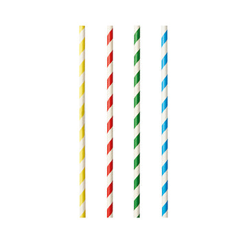 Shake-Halme, Papier Ø 8 mm · 21 cm farbig sortiert "Stripes"