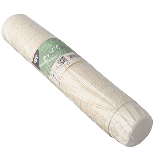 Dressingbecher, Papier "pure" rund 90 ml Ø 6,6 cm · 4,2 cm weiss