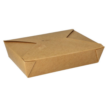 Lunchboxen, Pappe "pure" 1500 ml 4,8 cm x 14 cm x 19,5 cm braun