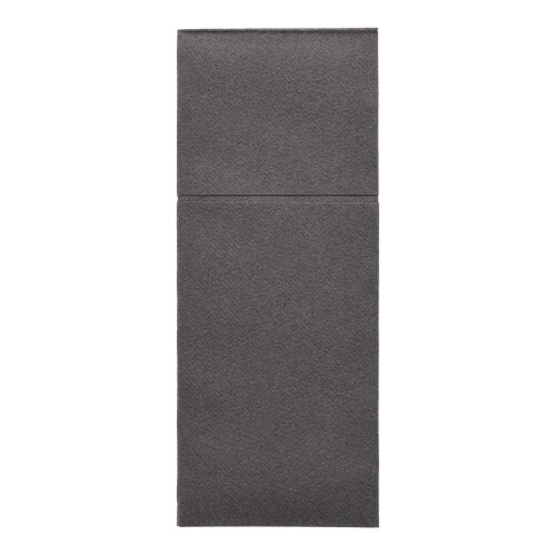 Bestecktaschen, Airlaid 40 cm x 48 cm anthrazit "Premium" mit Besteckfalz