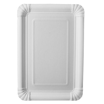 Teller, Pappe "pure" eckig 16,5 cm x 23 cm weiss