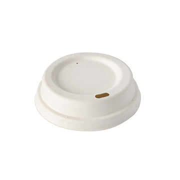 Dom-Deckel, Zuckerrohr "pure" rund Ø 8 cm · 2,5 cm weiss