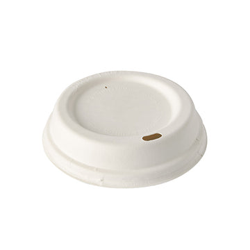 Dom-Deckel, Zuckerrohr "pure" rund Ø 9 cm · 2,5 cm weiss