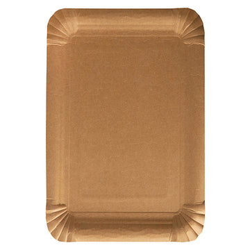 Teller, Pappe "pure" eckig 18 cm x 26 cm braun