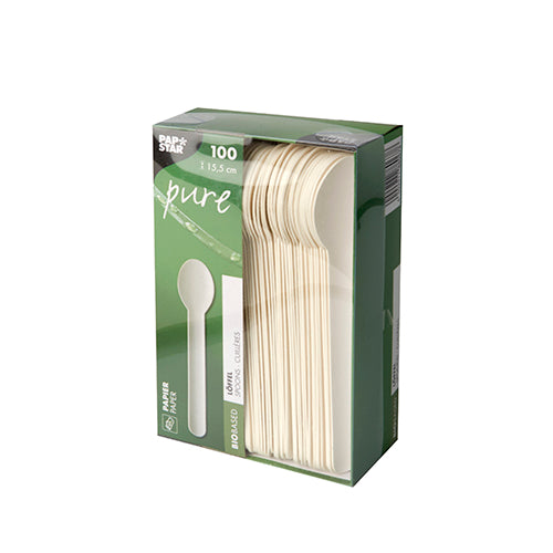 Löffel, Papier "pure" 15,8 cm weiss