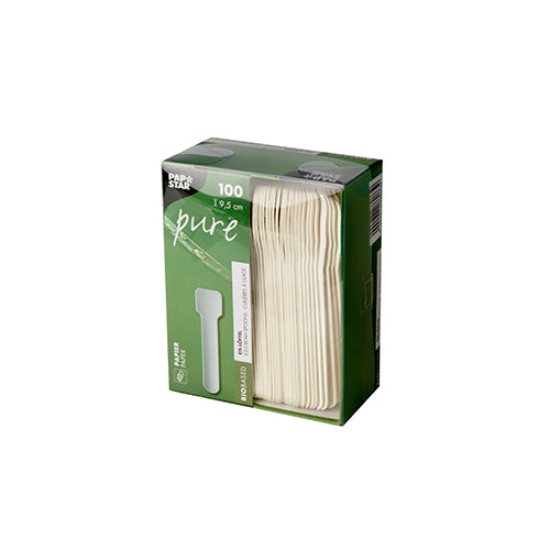 Eislöffel, Papier "pure" 9,5 cm weiss