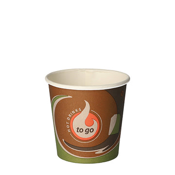 Trinkbecher, Pappe "To Go" 0,1 l Ø 6,3 cm · 6 cm "Barista Time"