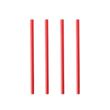 Cocktail Trinkhalme, Papier Ø 7 mm · 15 cm rot