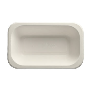 Siegelschalen, Zuckerrohr 950 ml 5,6 cm x 15 cm x 24 cm weiss