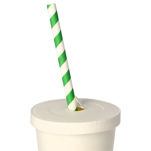 Deckel für Trinkbecher, Pappe rund Ø 8 cm weiss mit Lochung