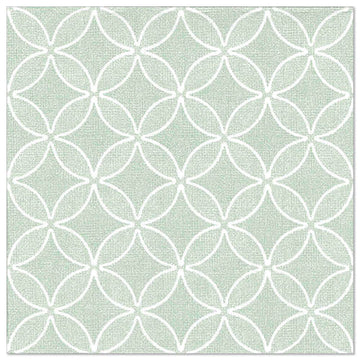 Servietten "ROYAL Collection" 1/4-Falz 40 cm x 40 cm jadegrün "Circle Flowers"