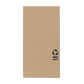 Servietten, 3-lagig 1/8-Falz 33 cm x 33 cm natur aus recyceltem Papier