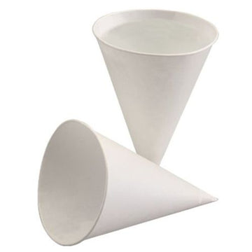 Spitzbecher, Zuckerrohrpapier 150 ml Ø 8,5 cm · 11,5 cm weiss mit Palmwachsbeschichtung