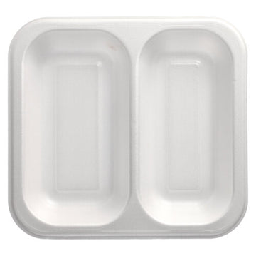 Siegelschalen, XPS 2-geteilt 1250 ml 4,2 cm x 24,5 cm x 26,5 cm weiss laminiert