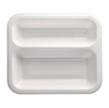 Siegelschalen, XPS 2-geteilt 975 ml 4,2 cm x 21,2 cm x 25 cm weiss laminiert