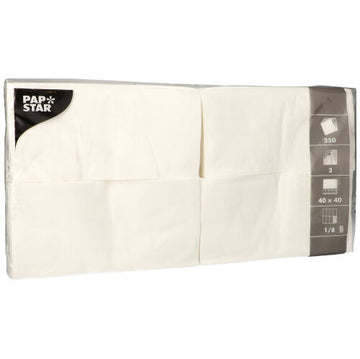 Servietten, 2-lagig 1/8-Falz 40 cm x 40 cm weiss