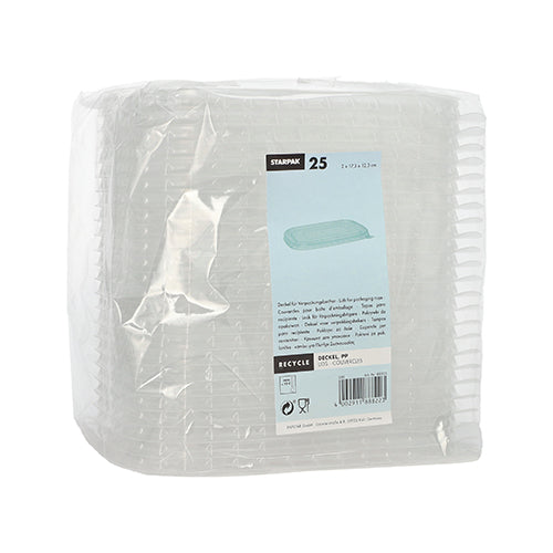 Deckel für Verpackungsbecher, PP rechteckig 1 cm x 17,1 cm x 12 cm transparent