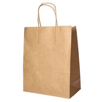 Tragetaschen, Papier 44 cm x 32 cm x 17 cm braun mit gedrehtem Tragegriff