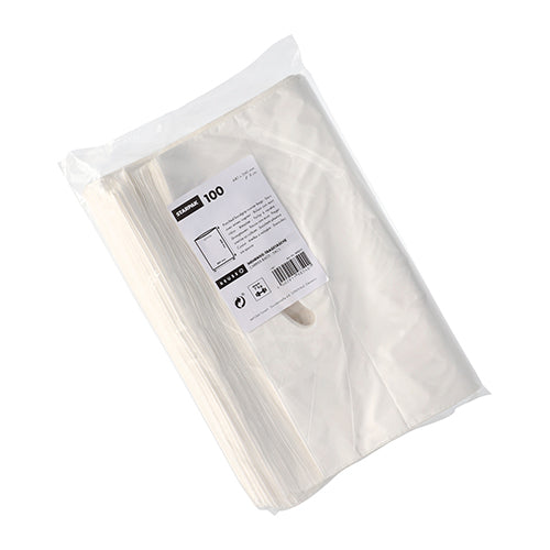 Griffloch-Tragetaschen, HDPE 44 cm x 36 cm x 9 cm weiss