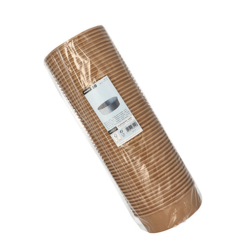 Salatschalen, Pappe rund 500 ml Ø 15 cm · 4,6 cm braun