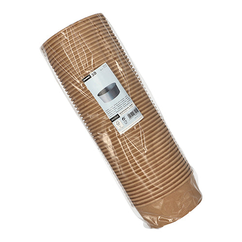 Salatschalen, Pappe rund 750 ml Ø 15 cm · 6 cm braun