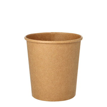 Suppenbecher, Pappe rund 470 ml Ø 9,8 cm · 10 cm braun