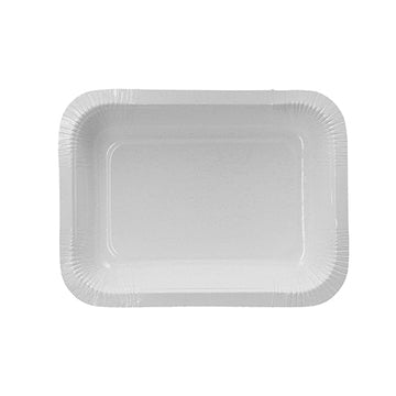 Siegelschalen, Pappe eckig 530 ml 3,7 cm x 13,7 cm x 18,1 cm weiss