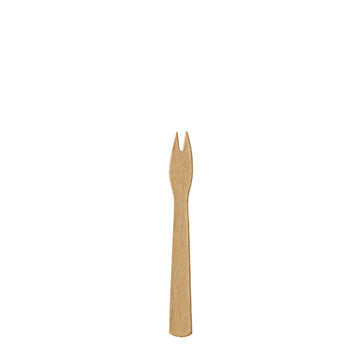 Pommes-Frites-Gabeln, Papier "pure" 8,5 cm braun