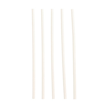 Trinkhalme, Papier Ø 6 mm · 20 cm weiss