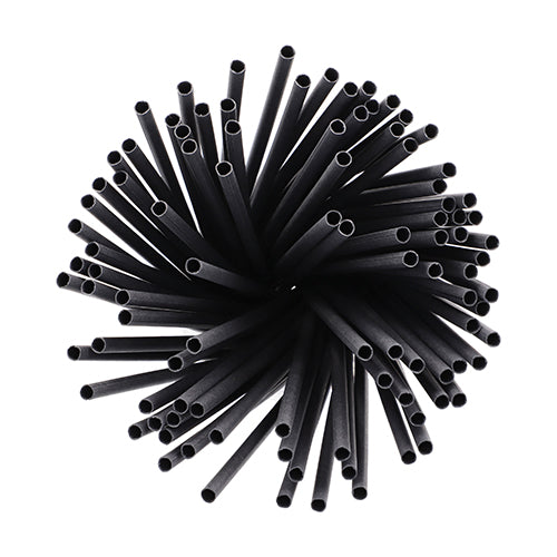 Trinkhalme, Papier Ø 6 mm · 20 cm schwarz