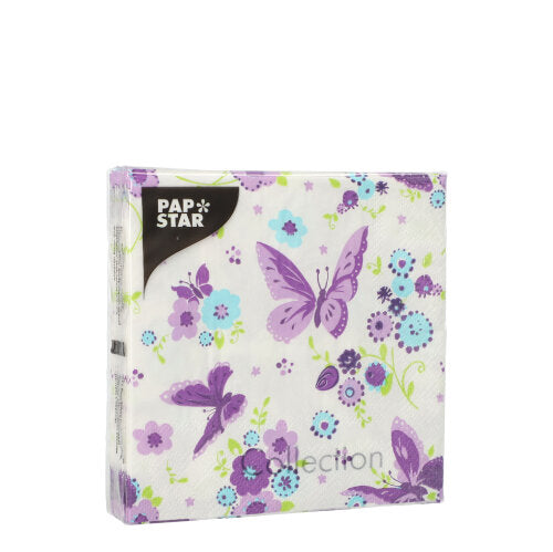 Servietten, 3-lagig 1/4-Falz 25 cm x 25 cm "Beautiful Butterfly"