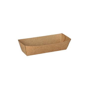 Snacktrays, Pappe "pure" 3 cm x 3,3 cm x 10,5 cm braun