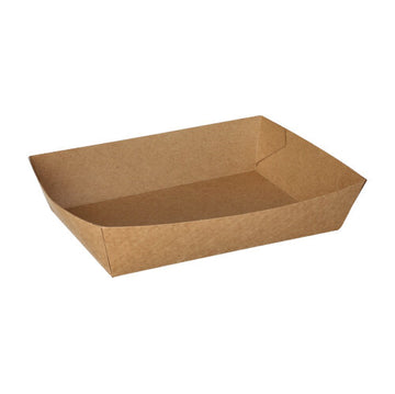Snacktrays, Pappe "pure" 4 cm x 11 cm x 16 cm braun