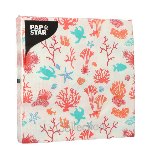 Servietten, 3-lagig 1/4-Falz 33 cm x 33 cm "Under the Sea"