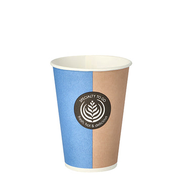 Trinkbecher, Pappe "To Go" 0,18 l Ø 7,01 cm · 9,2 cm "Barista Time"