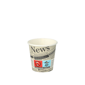 Trinkbecher, Pappe "To Go" 5 cl Ø 5 cm · 5 cm "Newsprint"