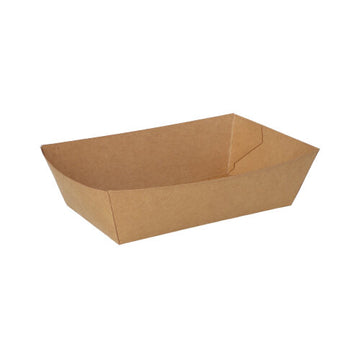 Snacktrays, Pappe "pure" 4,3 cm x 13 cm x 7,8 cm braun