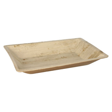 Teller Palmblatt "pure" eckig 3 cm x 23 cm x 16 cm natur