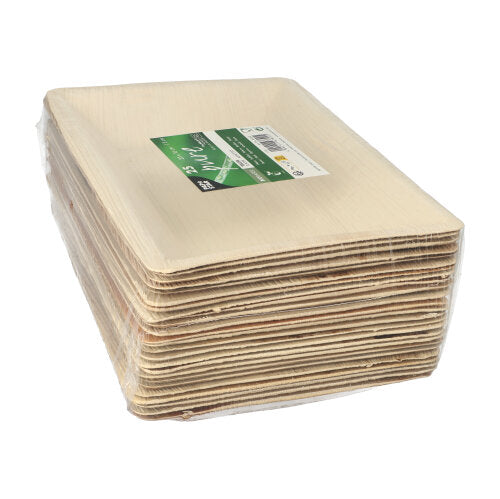 Teller Palmblatt "pure" eckig 3 cm x 23 cm x 16 cm natur