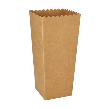 Popcorn-Boxen Pappe "pure" eckig 1300 ml 19,7 cm x 7 cm x 7 cm braun klein