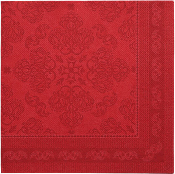 Servietten "ROYAL Collection" 1/4-Falz 40 cm x 40 cm bordeaux "Arabesque"