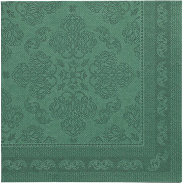 Servietten "ROYAL Collection" 1/4-Falz 40 cm x 40 cm dunkelgrün "Arabesque"